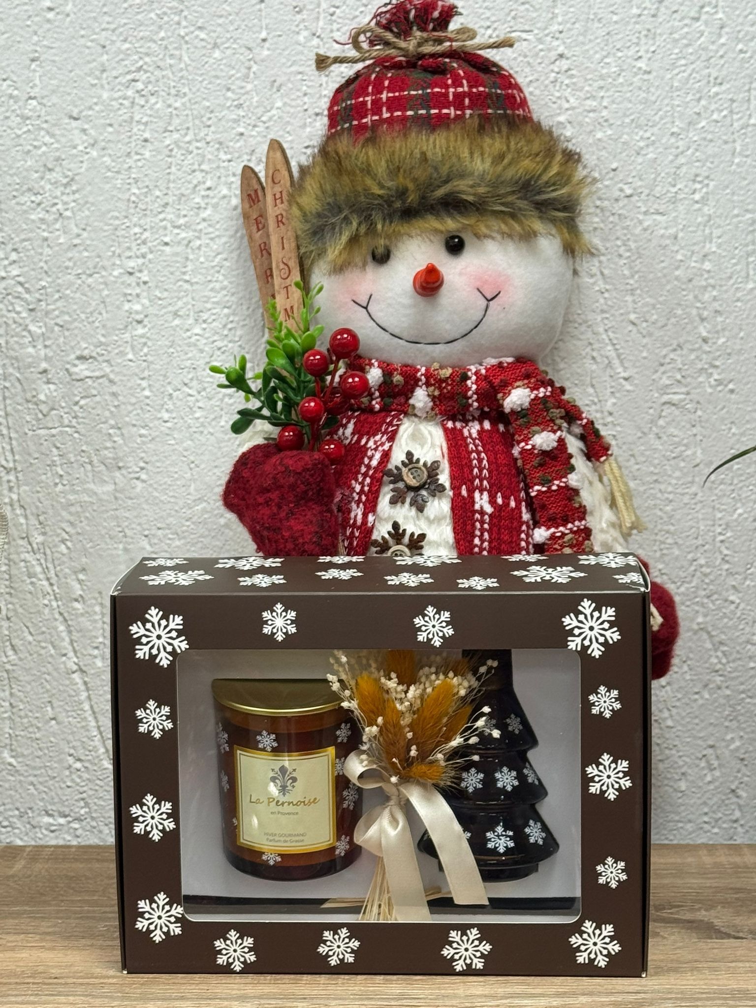 Coffret édition limitée spéciale Noël Bougies senteurs et bouquet de fleurs séchées