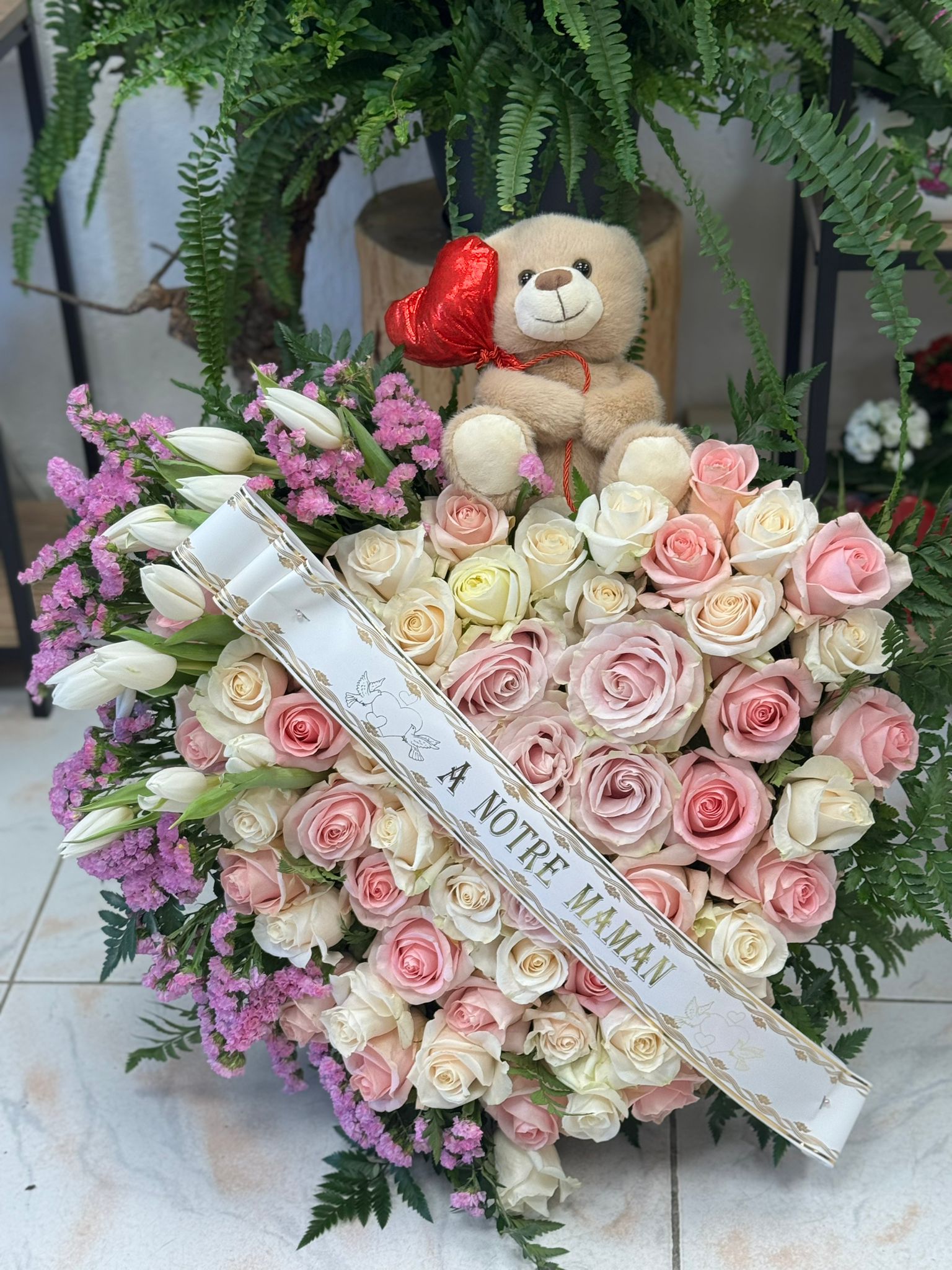 Coeur signature rose